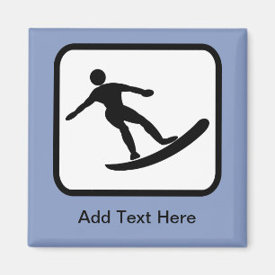 Aimant Logo de surfeur personnalisable