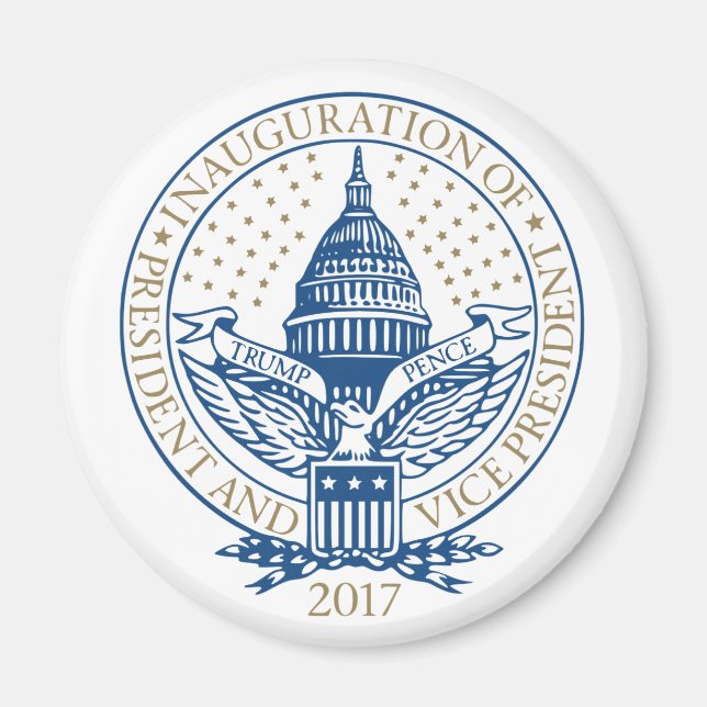 Aimant Logo de Trump Pence 2017 pour l'investiture présid (Devant)