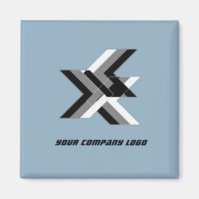 Aimant LOGO DE YOUR COMPANY, personalized,add your text (Devant)