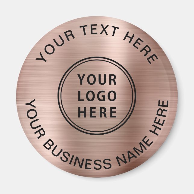 Aimant Logo d'entreprise Promotionnels Rose Gold (Devant)
