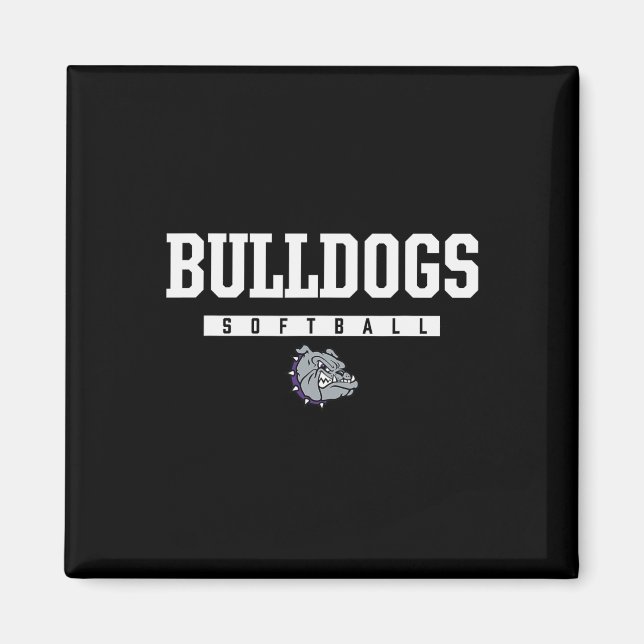 Aimant Logo des Bulldogs de Brownsburg Softll Hs  (Devant)