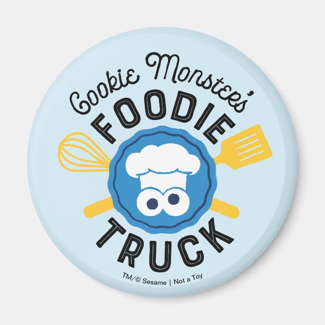 Aimant Logo du camion gastronomique de Cookie Monster (Devant)