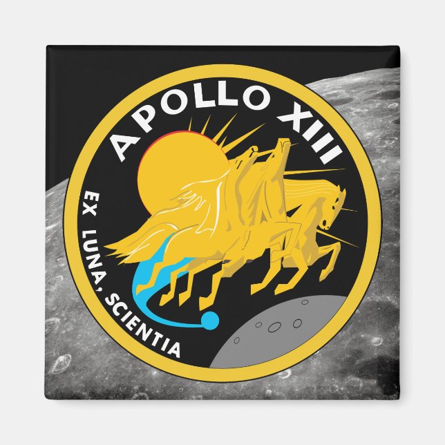 Aimant Logo du patch de mission Apollo 13 NASA (Devant)