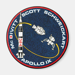 Aimant Logo du patch de mission NASA Apollo 9