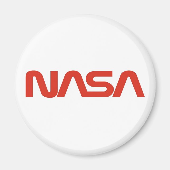 Aimant Logo du ver rouge de la NASA (Devant)