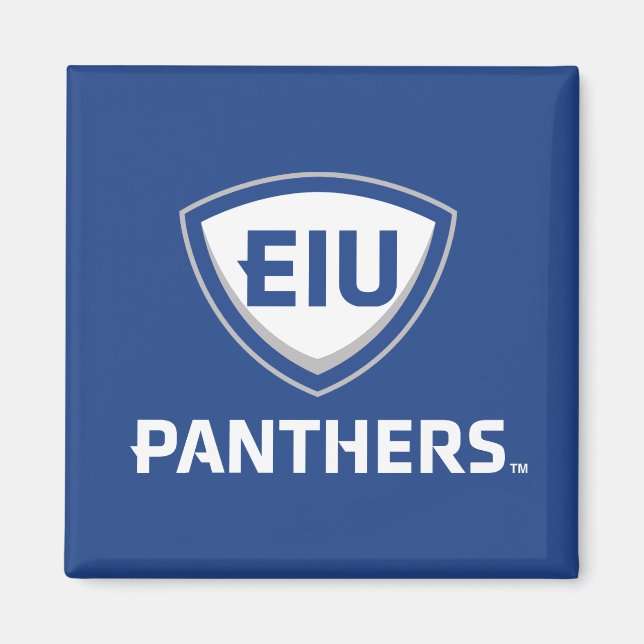 Aimant Logo Eastern Illinois Panthers Shield & Wordmark (Devant)