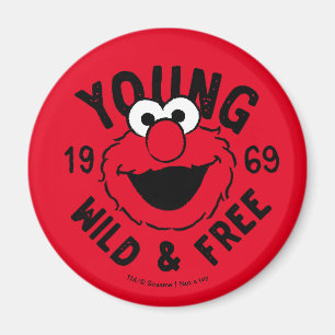 Aimant Logo Elmo Skate - Young, Wild & Free 1969