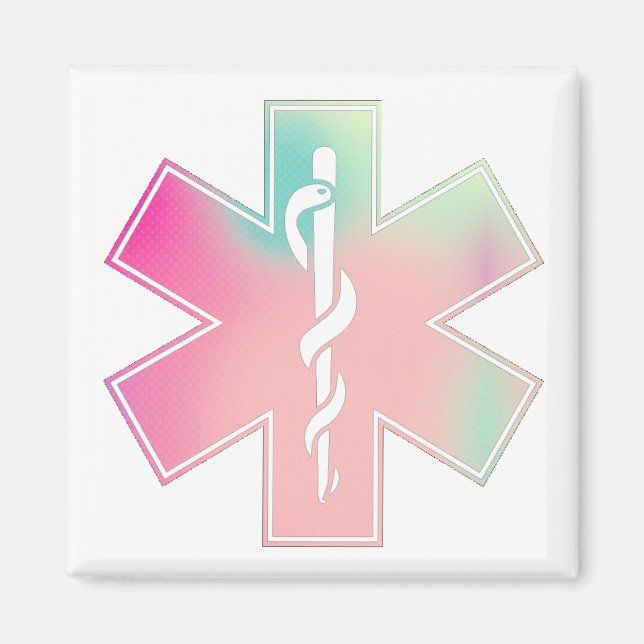 Aimant Logo EMS - "Cotton Candy" (Devant)