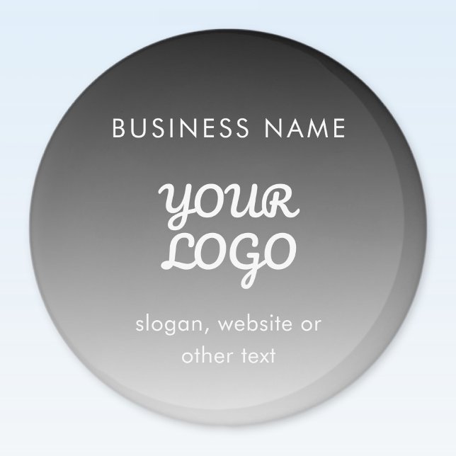 Aimant Logo et texte promotionnels modernes | Couleur mod (Créateur téléchargé)