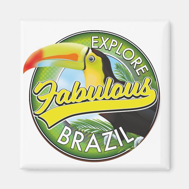 Aimant Logo Explorez le Brésil Fabuleux (Devant)