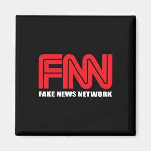 Aimant Logo Fnn Fake News Network Funny Trump