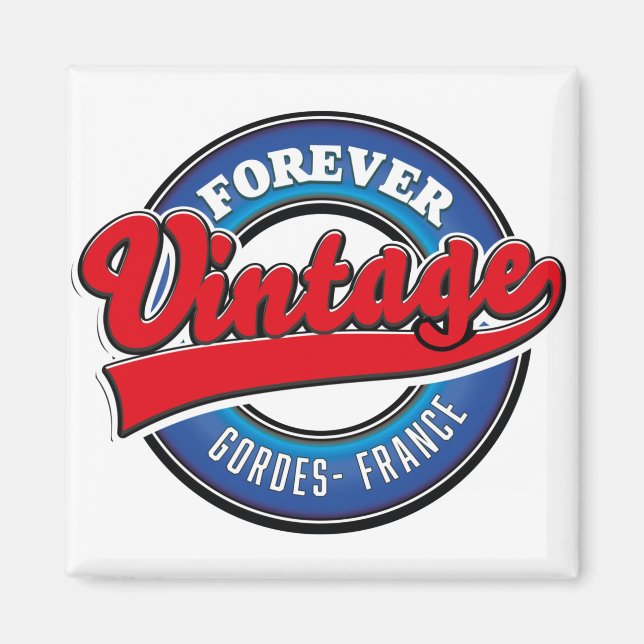 Aimant logo forever vintage Gordes France (Devant)