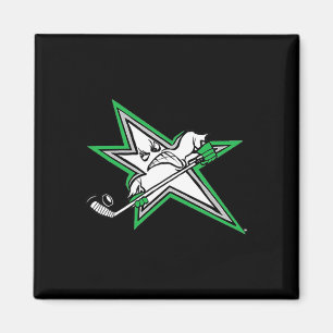 Aimant Logo Hockey Lone Star mascotte de joueur dessin an