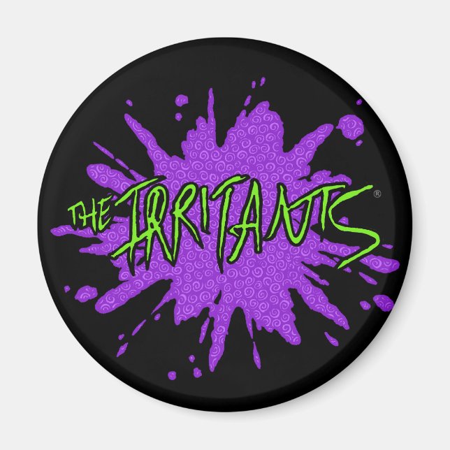 Aimant Logo Irritants Splat - Vert/Violet (Devant)