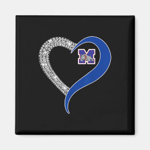 Aimant Logo Mason Bulldogs Diamond Heart