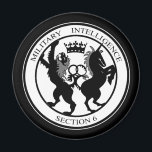 Aimant Logo MI6<br><div class="desc">Le logo de la division britannique du renseignement militaire 6 invité couleur</div>