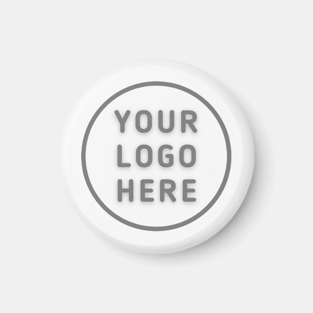 Aimant Logo Modèle Business Givaway Simple White Round (Devant)