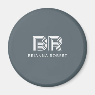 Aimant Logo Moderne de marque de monogramme Marine design