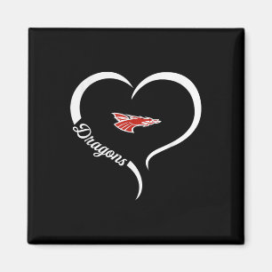 Aimant Logo New Palestine Dragons Demi-Coeur Slogan Hs