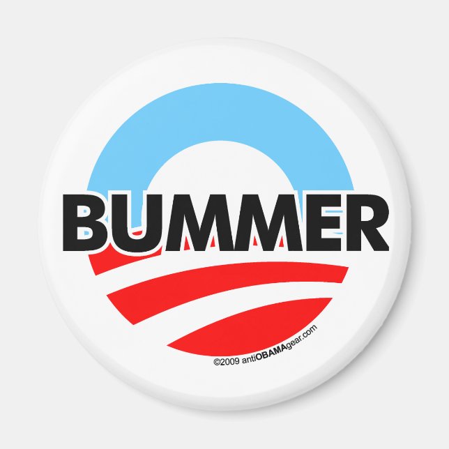 Aimant Logo Obama O Bummer (Devant)