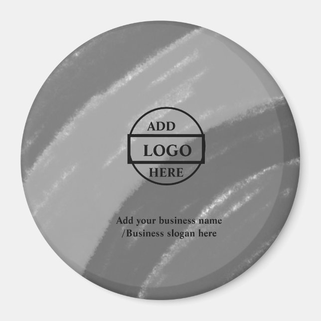 Aimant Logo personnalisé simple et élégant ici entreprise (Devant)