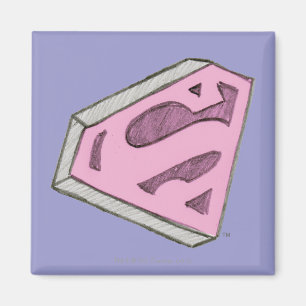Aimant Logo Pink Croquetée Supergirl