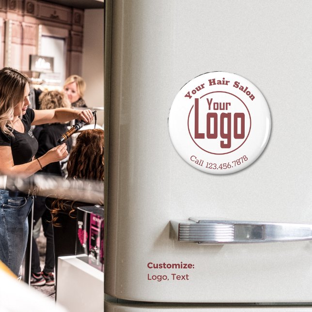 Aimant Logo PME promotionnel Nom de l'entreprise Numéro d (Hair Salon CTA Call Promotional Phone Number Color Magnet)