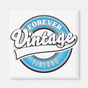 Aimant Logo pour la Finlande vintage