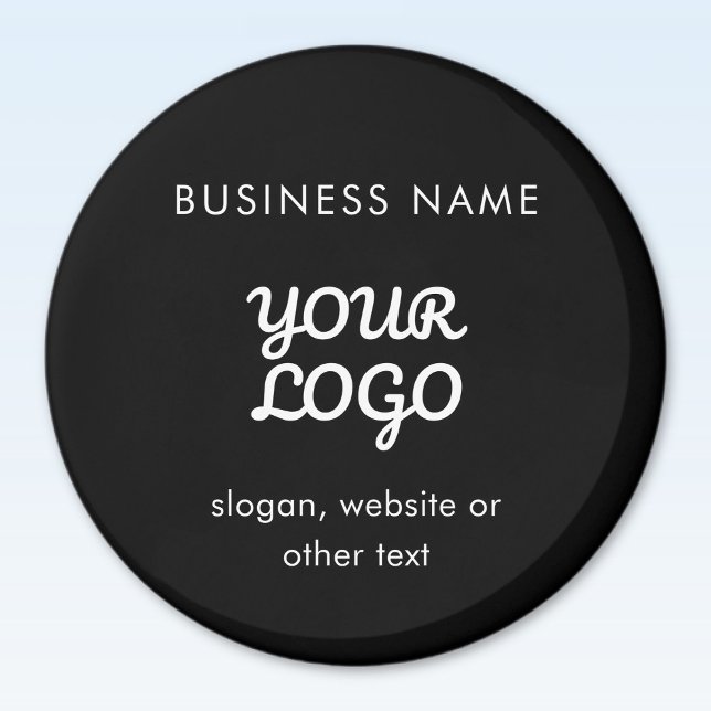 Aimant Logo promotionnel moderne & Texte | Couleur modifi (Créateur téléchargé)