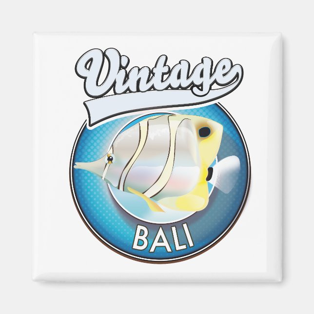 Aimant Logo rétro vintage Bali (Devant)