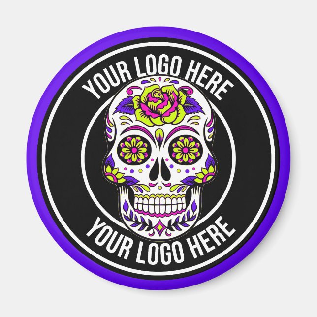 Aimant Logo Roller Derby Violet Noir (Devant)