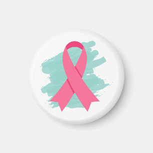 Aimant Logo Ruban Rose de Sensibilisation au Cancer du Se