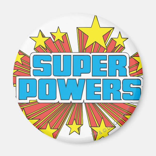 Aimant Logo Super Powers™ bleu (Devant)