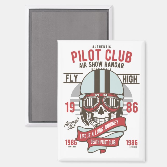 Aimant Logo vintage Aviation Club (Recto/Verso)
