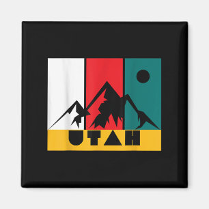 Aimant Logo Vintage de l'Utah - Park City Utah - Ski de f