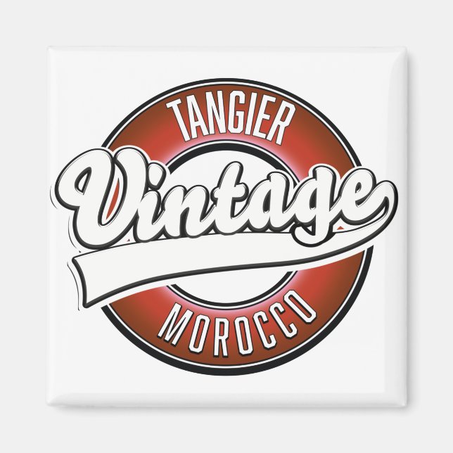 Aimant Logo vintage de Tanger maroc (Devant)