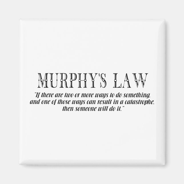 Aimant Loi de Murphy (Devant)
