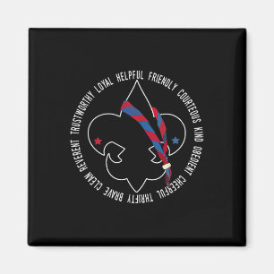 Aimant Loi sur le scoutisme du drapeau américain pour les