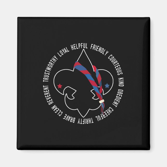 Aimant Loi sur le scoutisme du drapeau américain pour les (Devant)
