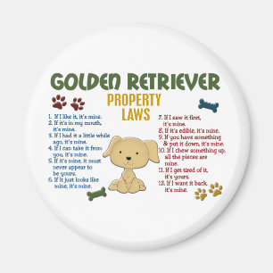 Aimant Lois 4 de propriété de golden retriever