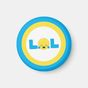 Aimant LOL Lauder Out Loud Emoji Blue Yellow Classic