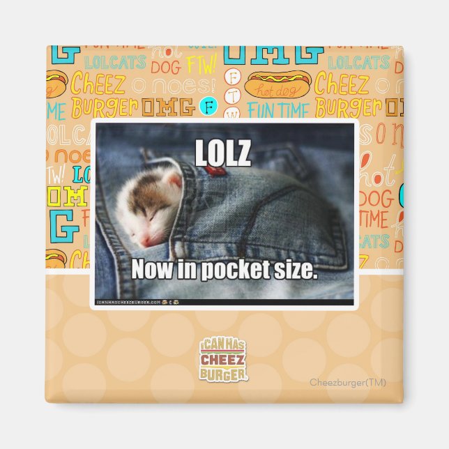 Aimant LOLZ maintenant dans la taille de poche (Devant)