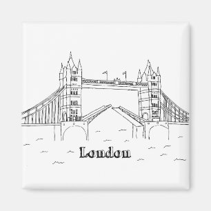 Aimant London Bridges Vacation Drawing Vacation Art Trave