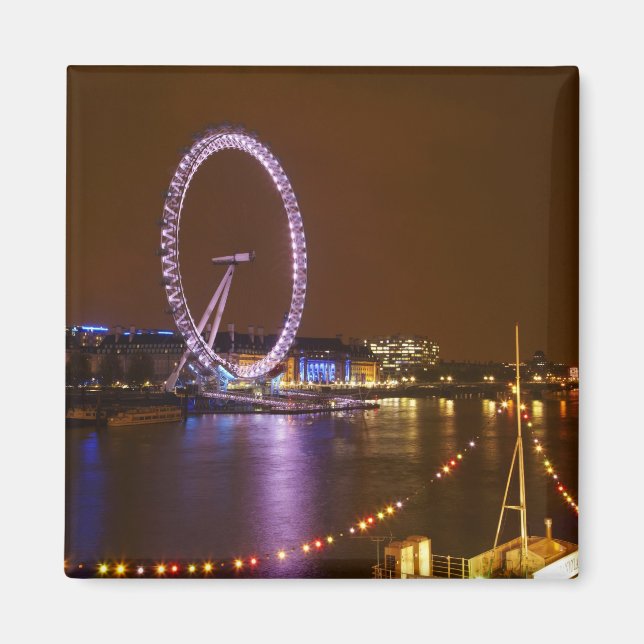 Aimant London Eye, Tamise et lumières de (Devant)