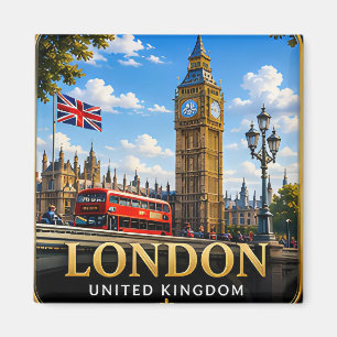 Aimant 📍 Londres Angleterre Voyage Souvenir Ville Voyage
