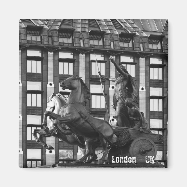 Aimant Londres, Westminster, Statues (Fridge Magnet) (Devant)