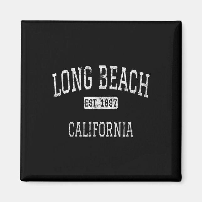 Aimant Long Beach California Ca Vintage (Devant)
