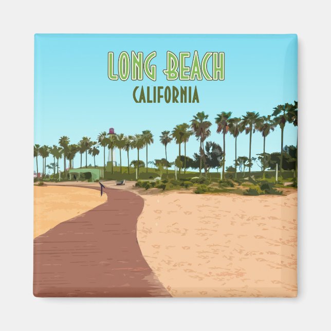 Aimant Long Beach California Shoreline Aquatic Park (Devant)