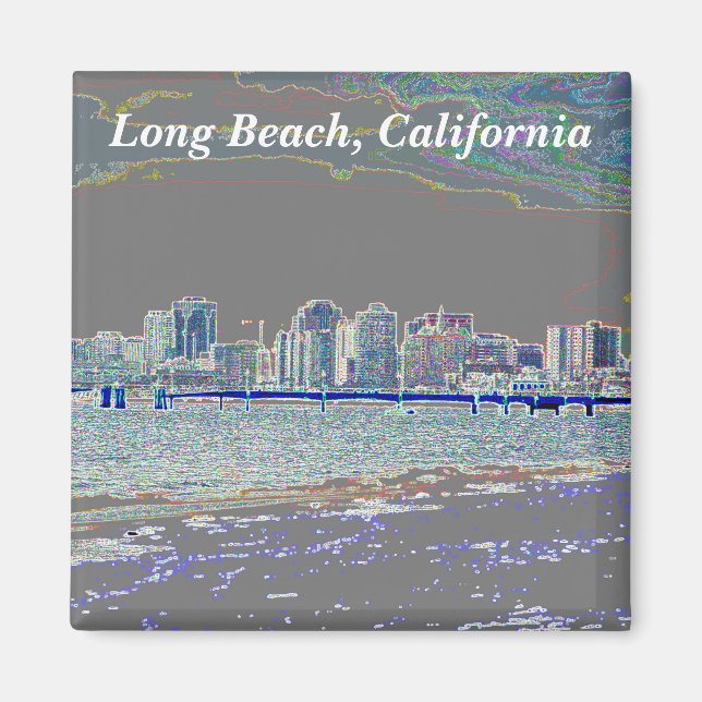 Aimant Long Beach, Californie (Devant)