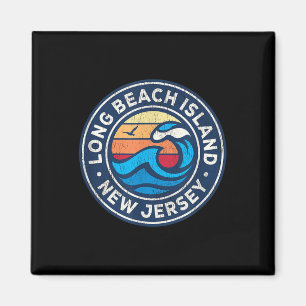 Aimant Long Beach Island New Jersey Nj Nautique Vintage W